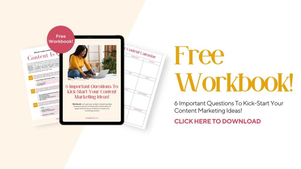 Free workbook-Marketing guide-Content Marketing-Marketing Strategy-Fig Digital-Marketing Consultant-Marketing coach-download